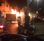 بالفيديو: احتراق شاحنة في مدينة يافا دون وقوع اصابات 